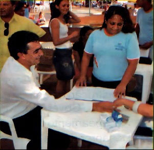 Também foram feito teste de glicemia de graça